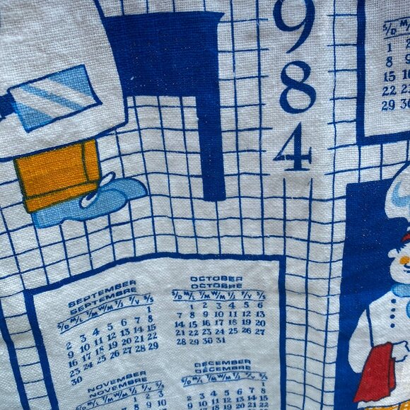 31-(VC) Vintage. Collectors. Cloth Calendar. 1984. Rare - Picture 5 of 10